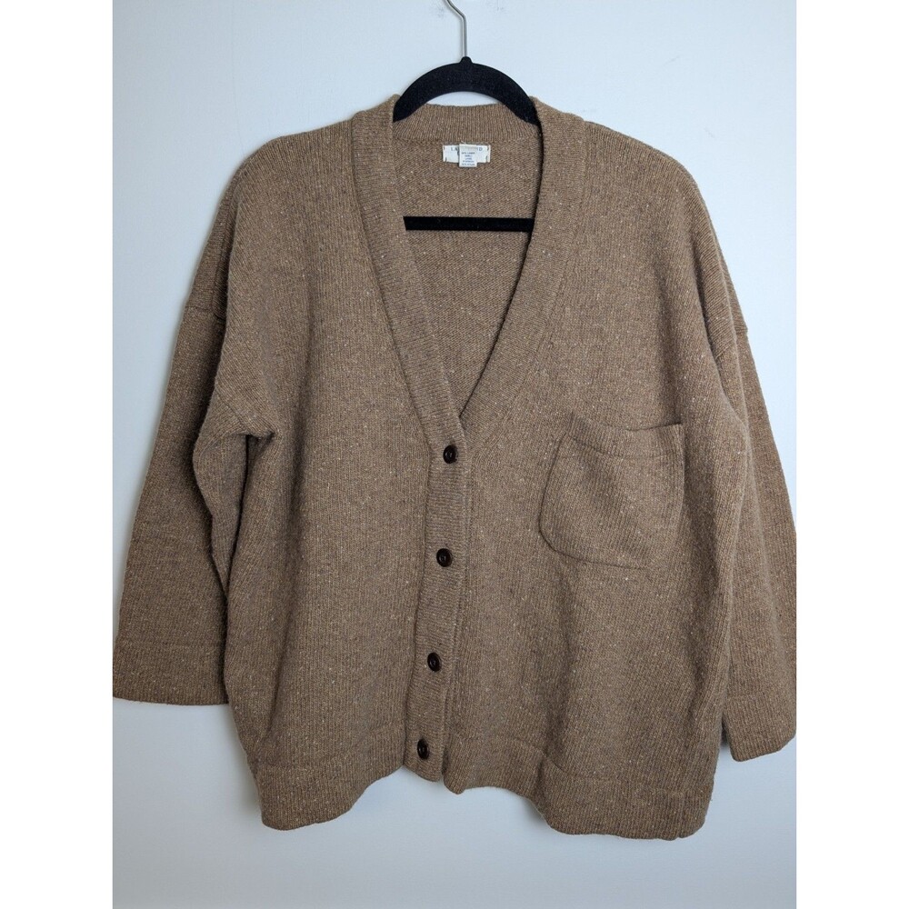 Women’s Lands End Canvas 1963 Cardigan Large Brown Button Up Sweater Grandpacore